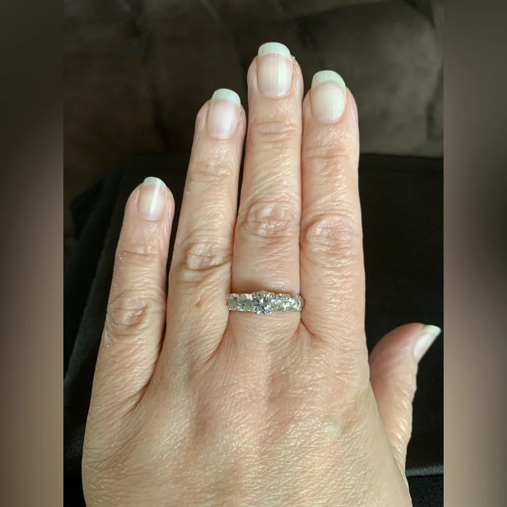 CHARLES WINSTON FOR BELLA LUCE 4.59CTW RHODIUM OVER STERLING SILVER RING - Picture 9 of 14